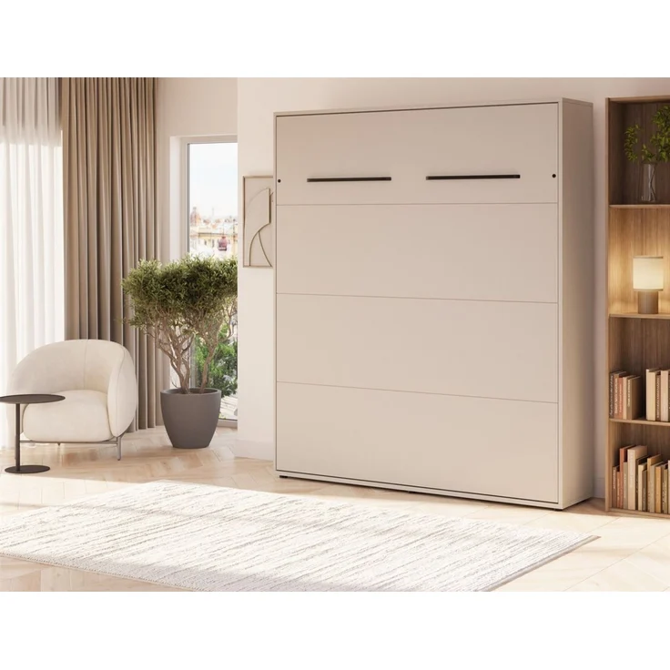 Wandklappbett Schrankbett GRITT 160x200 cm Farbe Kaschmir inkl. Matratze – Bild 2