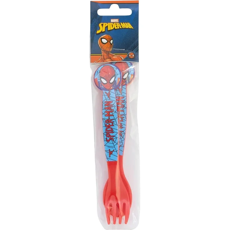 Spiderman Kinderbesteck Set 2-teilig – Löffel & Gabel mit Motivgriffen