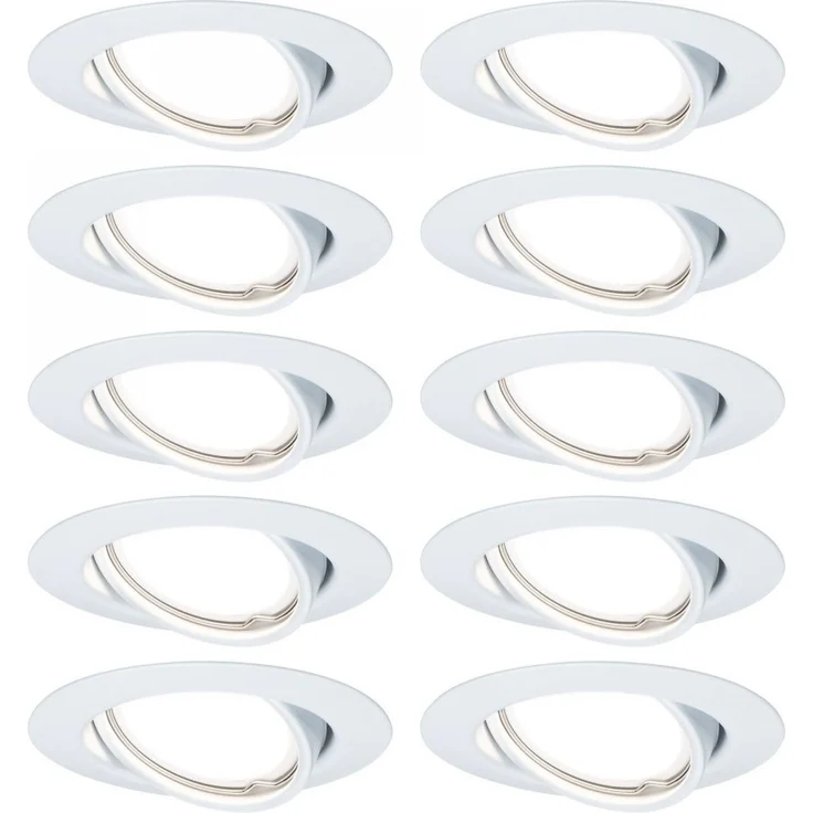 Paulmann No. 93400 LED Einbauleuchte Base rund 10x10W GU10 Weiß – Bild 1