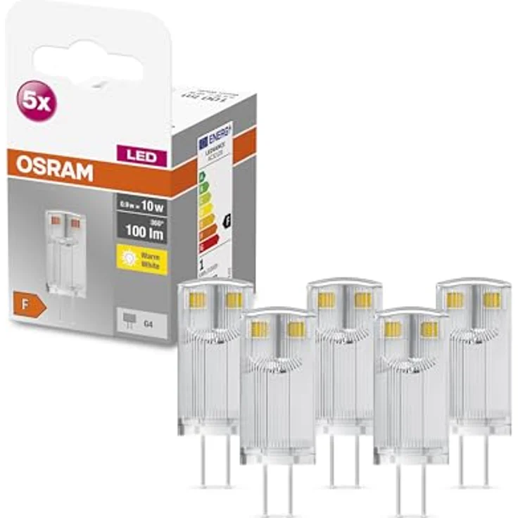 OSRAM Base PIN LED-Stiftsockel G4, 0,9W, 100lm, 5er Pack – Bild 1