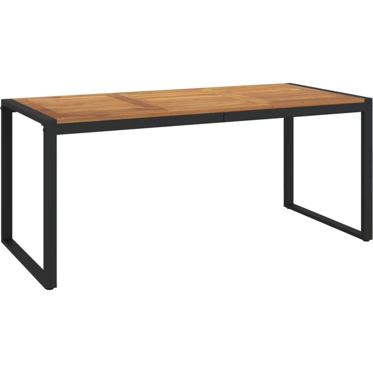 Gartentisch, Balkontisch mit Gestell U-Form 180 x 90 x 75 cm Akazie Massivholz – Bild 2
