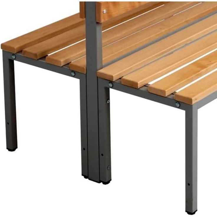 Garderobenbank doppelseitig 200 cm anthrazit – Bild 3