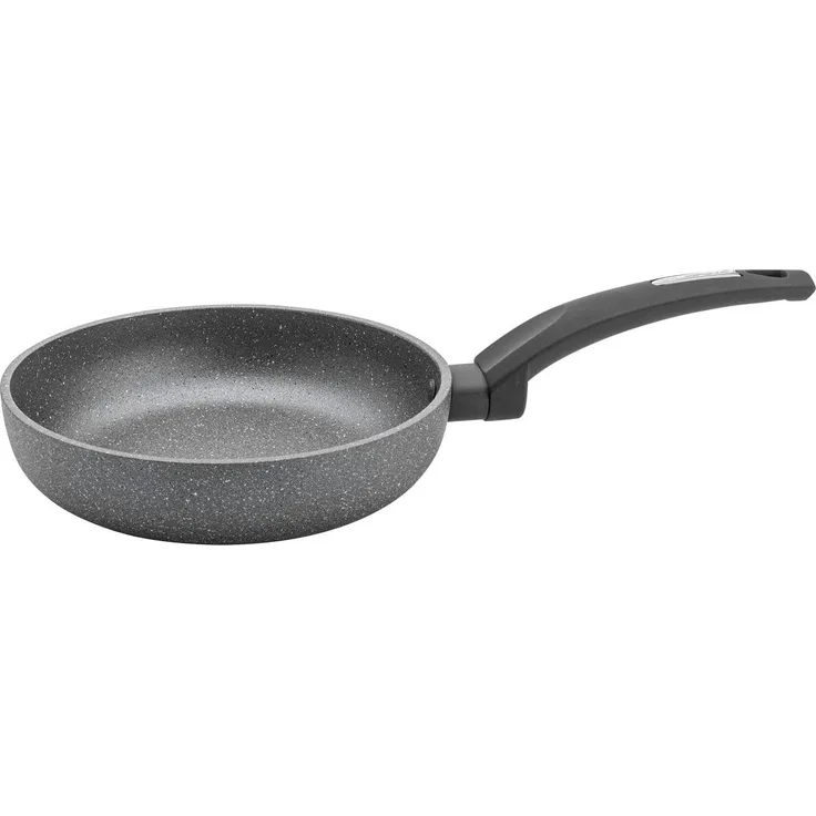 FLORINA - Bratpfanne aus Aluminium LAVA STONE I 20 cm Durchmesser I Tiefe Pfanne Induktion I Antihaftbeschichtet Universalpfanne I Geeignet für Induktionsherd, Gasherd und Elektroherd (Grau)