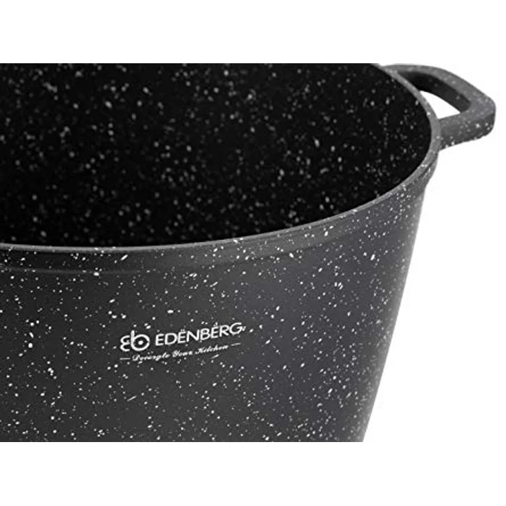 Edenberg Kochtopf Großer Topf 10L Suppentopf Kompotttopf Spargeltopf Steinbeschichtung, Aluminiumguss, Keramik (Sehr hochwertig, 2-tlg, Eine ideale Geschenkidee) – Bild 3