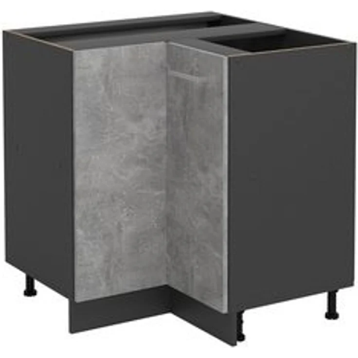 Eckunterschrank R-Line Beton 75.6 cm ohne Arbeitsplatte Vicco – Bild 6