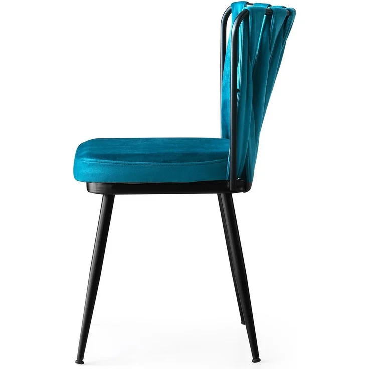 Skye Decor 'Kuşaklı - 228 V2' Stuhlset (2-teilig), Schwarz / Blau, 43 x 82 x 43 cm – Bild 3