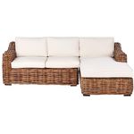 3 Sitzer Sofa Linksseitig Rattan Natürlich BRIATICO