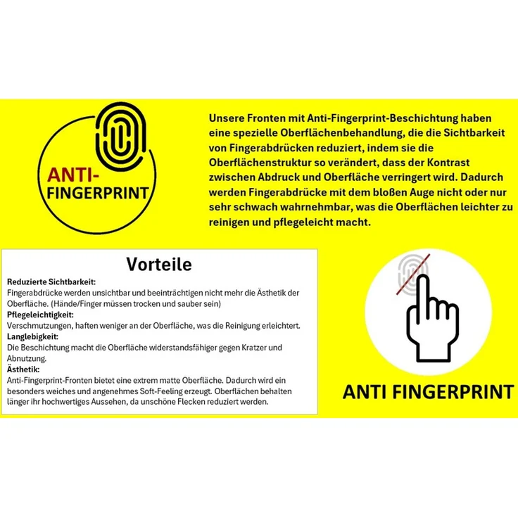 Frontblende für vollintegrierten Geschirrspüler 45 cm ARIA Schwarz ultra matt + Schwarz matt, hochwertige Fronten mit Anti Fingerprint Beschichtung Küchenzeile Küchenblock – Bild 2