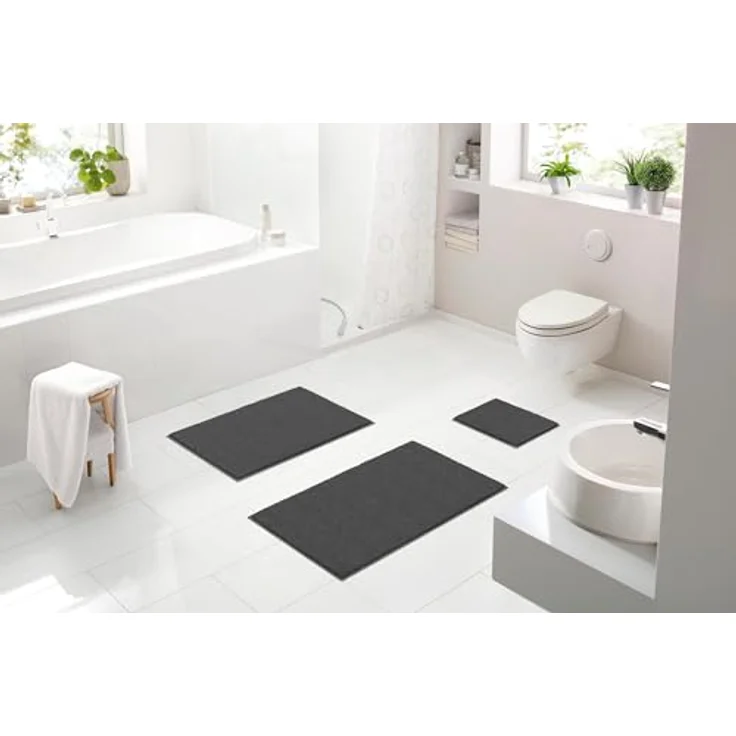 AYLA Badteppich 65x115 cm anthrazit – Bild 3