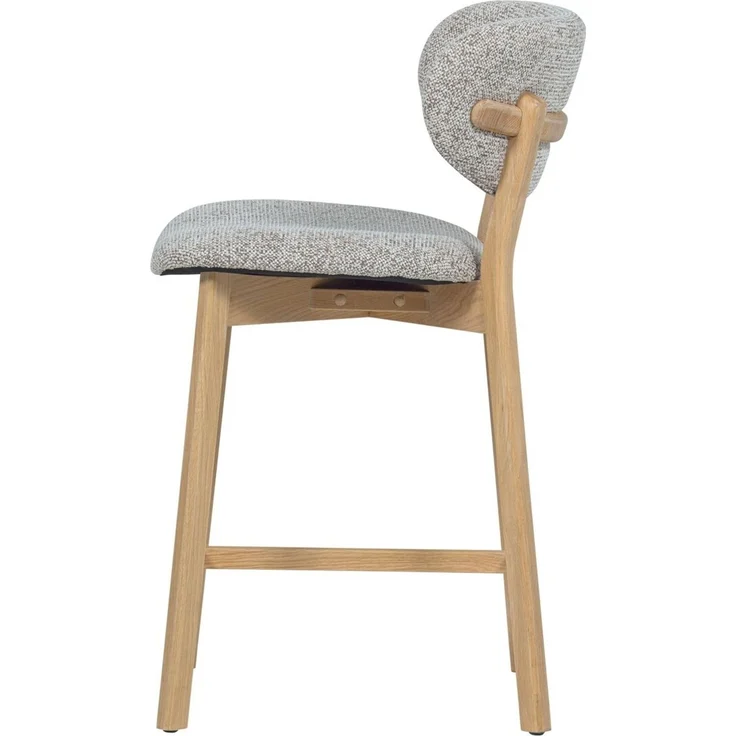 Barhocker Udar - Melange-Stoff Natur, Gestell Natur – Bild 2