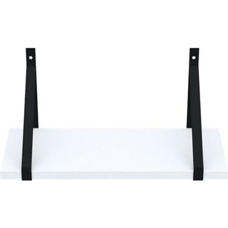 AKKE Wandregal, Hängeregal GINO modern mit schwarzen Befestigungen 2mm PVC LOFT – Bild 4