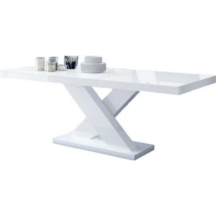 designimpex Esstisch Design Tisch HE-888 Weiß Hochglanz ausziehbar 160 bis 210 cm – Bild 4