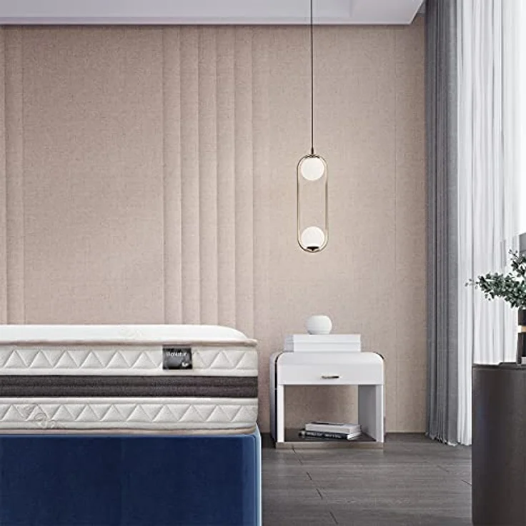 KUO Dream - Bio Natur Matratze | Natürliche Baumwoll Steppung, Bambus Stoff | Lendenwirbel Verstärkung aus Latex | Dicke 27 cm | 140x200 cm – Bild 5