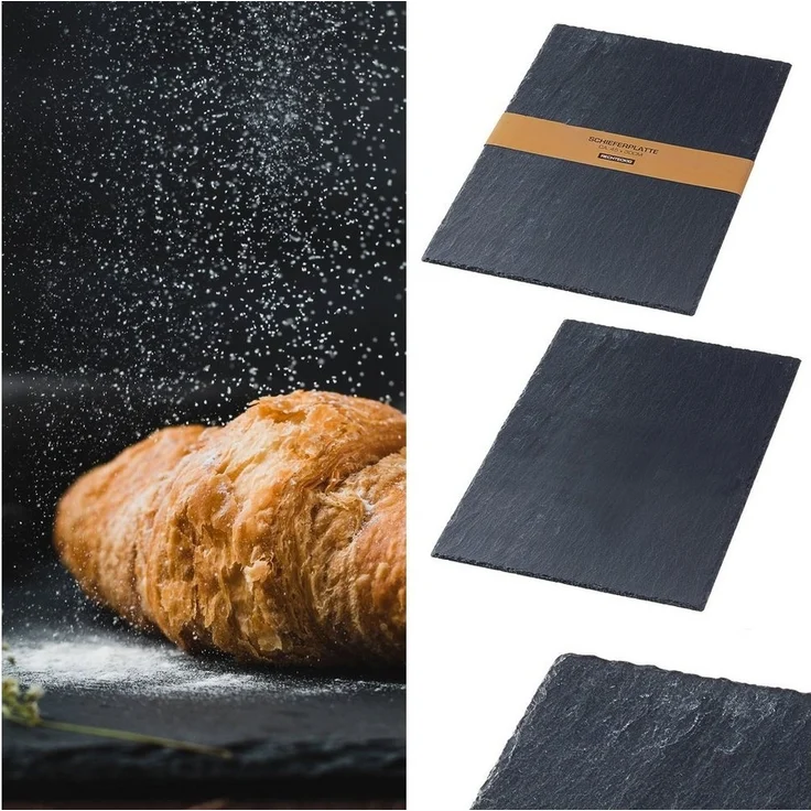 CEPEWA Servierplatte Schieferplatte 45x30cm 2er Set Tischuntersetzer – Bild 5