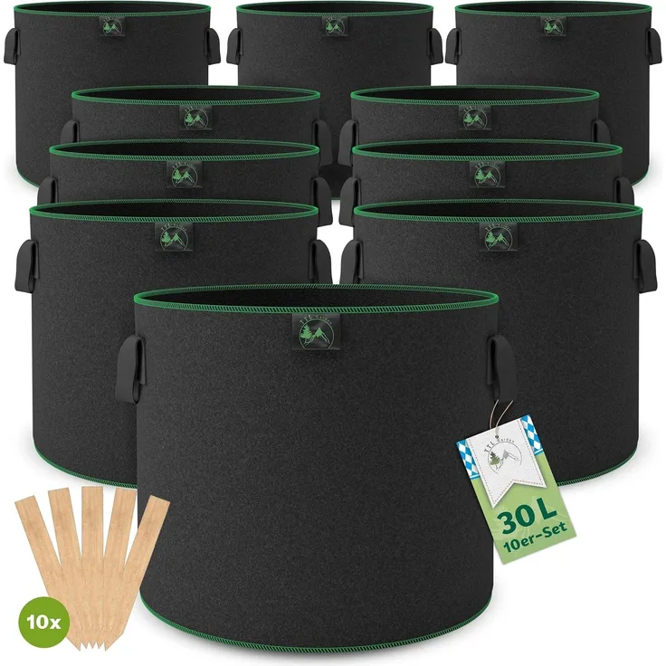 TTL Garden Pflanzsack - Blumentopf, Pflanzkübel, Pflanztopf, Topf für Pflanzen