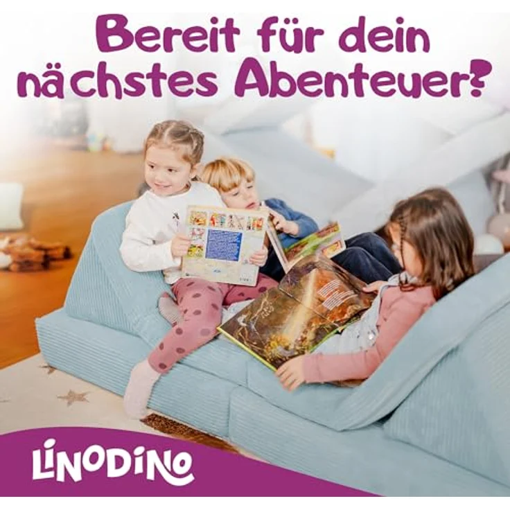 Linodino Kindersofa Spielsofa I aus Schaumstoff Bausteine I Spielcouch für Kinder, 3 Jahre Garantie – Bild 8