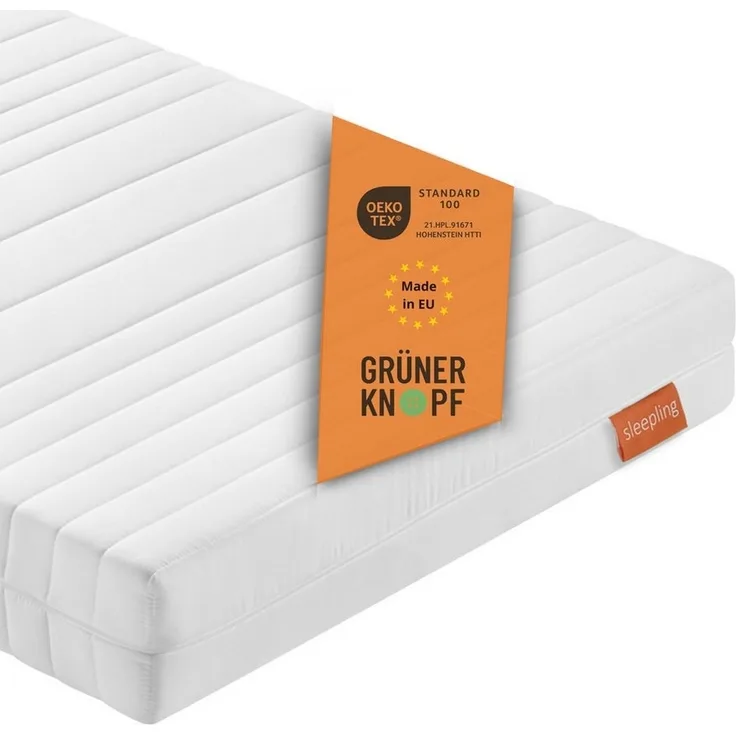 sleepling 190137 Kaltschaummatratze Basic 70 | Matratze mit 7-Zonen Technologie | Härtegrad 2 | Made in EU | Ökotex | 60 Grad waschbar | 90 x 200 x 16 cm, weiß
