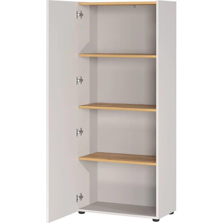 Germania Aktenschrank 2233-605 GW-Adrano, in Kaschmir/Navarra-Eiche-Nb, grifflose Optik, 61 x 145 x 34 cm (BxHxT) – Bild 3