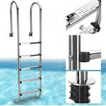 Poolleiter, 5-stufig, Edelstahl, 206,5 x 55 x 35,5 cm