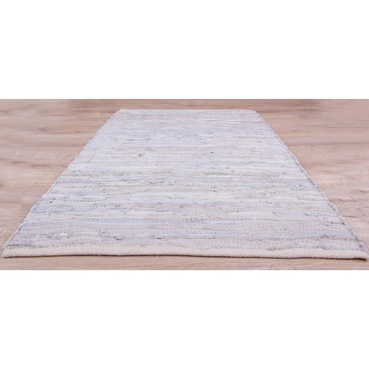 Flickenteppiche Leder 50x80cm weiß – Bild 9