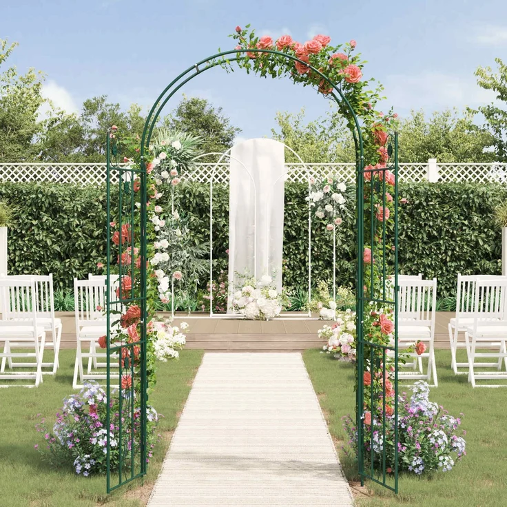 vidaXL Gartenbogen Uni Grün 115 x 37 x 226 cm 42021349 – Bild 4