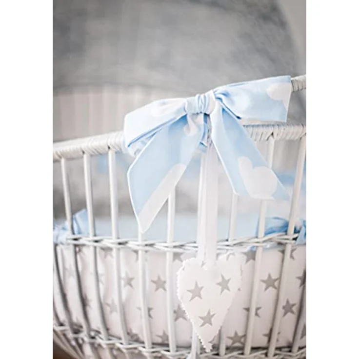 Easy Dort Spannbettlaken, Baumwolle, 40x80 cm, ausziehbar bis 40x90 cm, für Babybett, Wiege, Babyschale – Weiß, 3 Stück – Bild 7