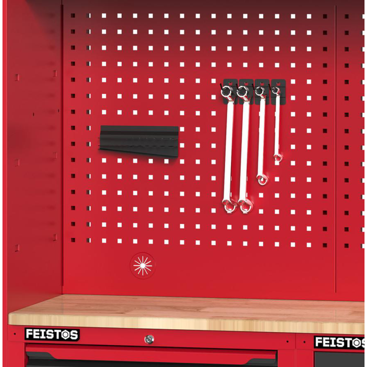 Feistos Werkstatteinrichtung "Juno 22", schwarz/rot, 198 x 46 x 198 cm (B x T x H),1 Hochschrank – Bild 3