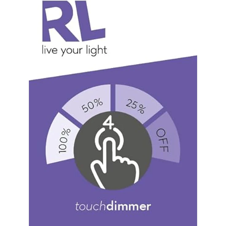 Reality Leuchten CANARIA Tischleuchte, LED Klemmleuchte in grau mit SWITCH Dimmer-Funktion und weiß gewischtem Glasschirm – Bild 7