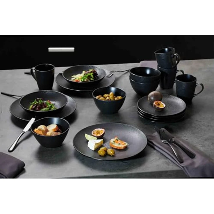 Presotto Suppenschale, Schwarz, Keramik, Ø 20 cm, 6er Set, spülmaschinenfest – Bild 3
