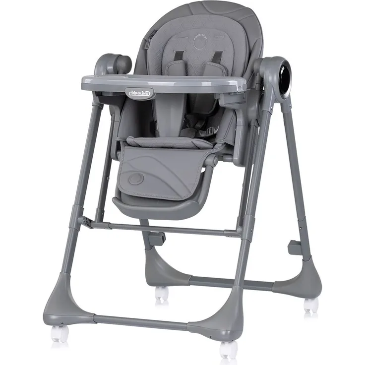 Chipolino Hochstuhl Master Class 2 in 1 elektrisch Babyschaukel Fernbedienung dunkelgrau