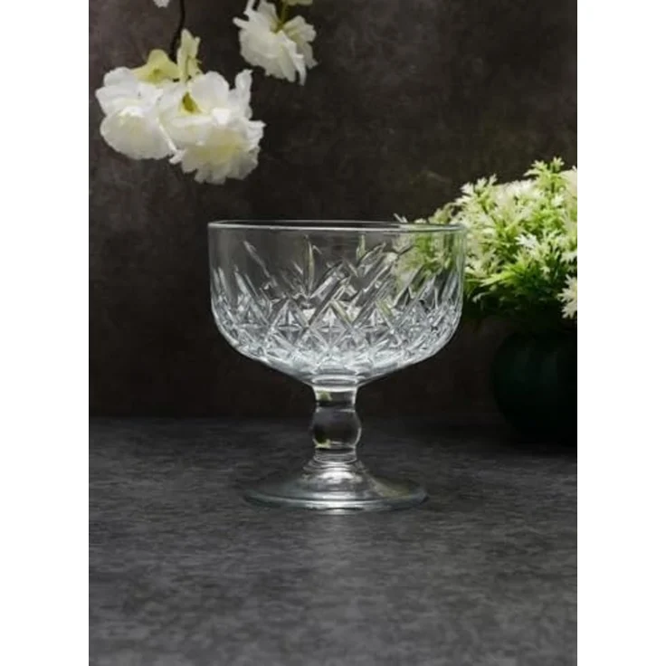 Pasabahce Dessertschale Timeless, Glas, (Packung, 2-tlg), 2er Eis-Becher aus Glas, Dessert Becher, Schale auf Fuß – Bild 5