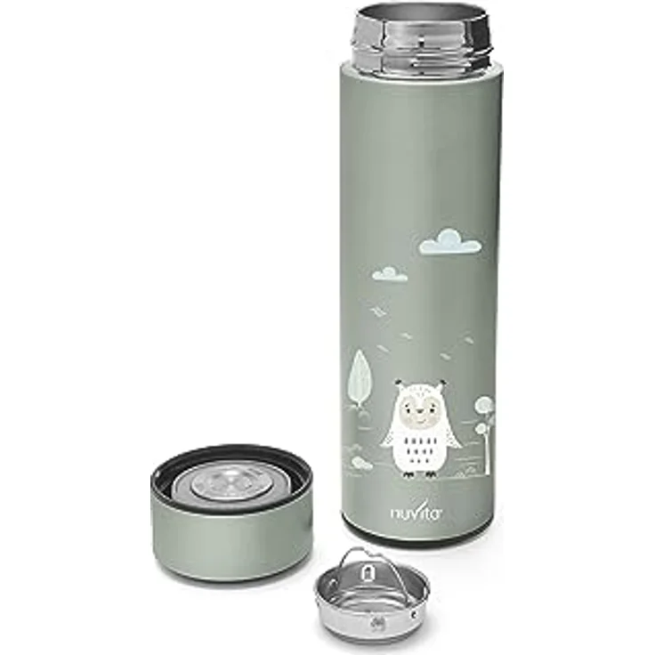 Nuvita 4455 | Digitaler Thermobehälter für Lebensmittel | Thermoskanne für heiße und kalte Lebensmittel | Thermobehälter | Babynahrungsbehälter | Thermoskanne für Kinder | Sage Green – Bild 2