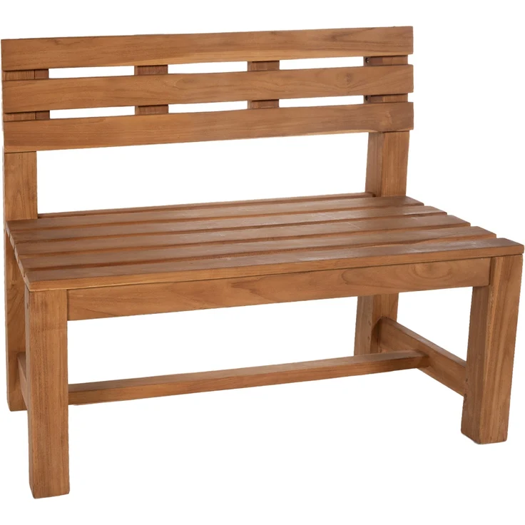 Gartenbank Teakbank CUGAD - Holz Teak 120x50x85 cm | Holzbank 120 Cm Gartenbank Sitzbank Mit Lehne Wetterfest Bank Garten Terrasse – Bild 1