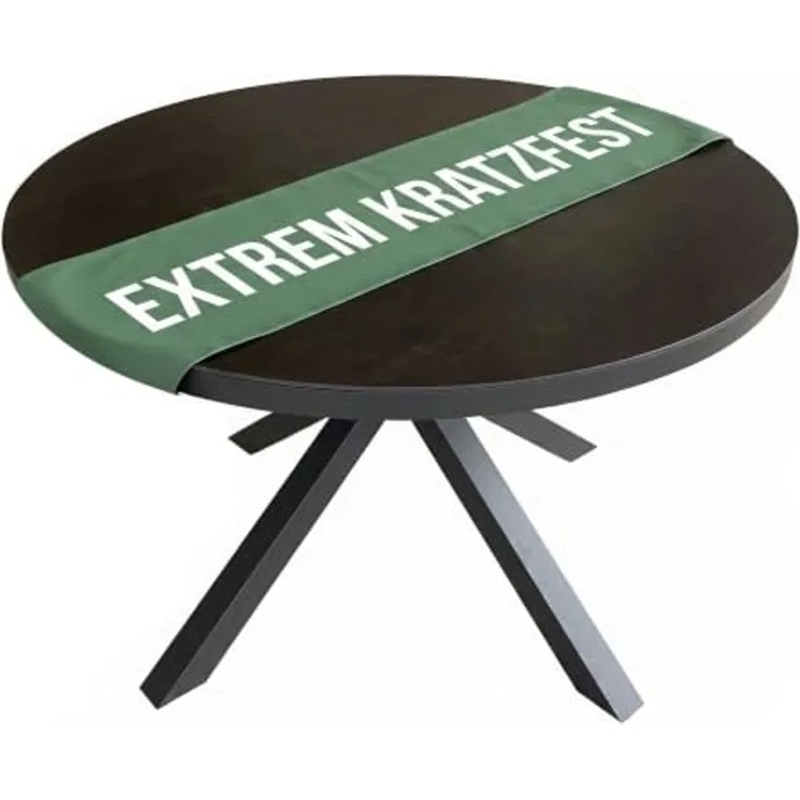 MR. DEKO Gartentisch rund Malaga 120cm Keramik Aluminium Anthrazit, wetterfest & kratzfest (Mit X-Gestell & Keramik-Tischplatte – stilvoller Esstisch für Outdoor, 1-St), Wetterfest & modern – Tisch Höhe anpassbar, pflegeleicht