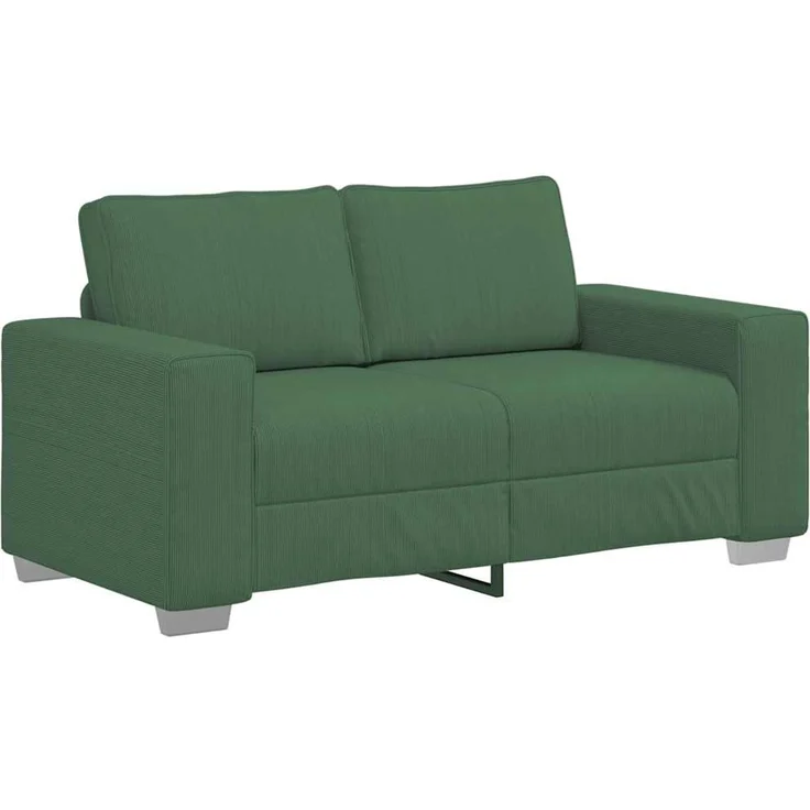 vidaXL Zweisitzer-Sofa Dunkelgrün 160x77x82 cm Cordstoff 4105197 – Bild 1