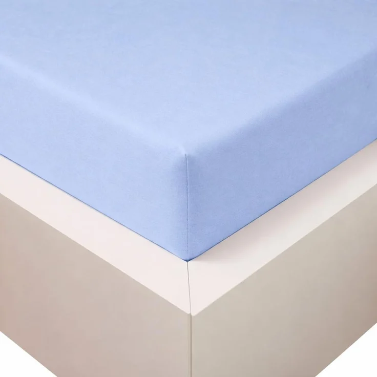 Traumschloss Premium Plus Edel-Jersey Spannbettlaken mittelblau 140-160x200-220