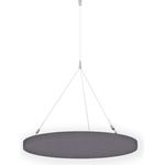 Rheinland Möbel FocusWall DAR04 – Runder Akustik-Deckenabsorber Ø 40 cm in Stofffarbe Tequila inkl. Chrom-Stahlseilen - Made in Germany - Klasse A, Stoffbezug, schwer entflammbar