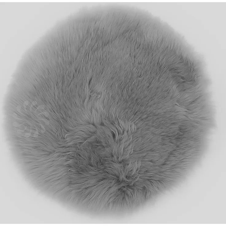 Sitzkissen LAMMFELL grau D 34 cm grau Bodenkissen Sitzsack