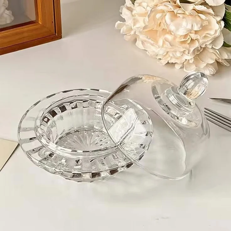 Glas-Zuckerdose mit Deckel - ø10 cm, Stilvoll & Praktisch – Bild 5