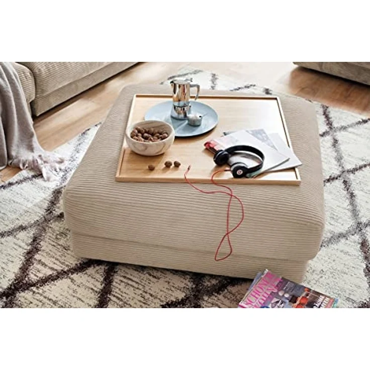KAWOLA Hocker MADELINE, Big Hocker Polsterhocker Cord verschiedene Farben – Bild 4