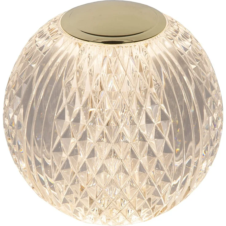 LUCIDE CINTRA - wiederaufladbare Tischlampe - Akku/Batterie - Ø 11 cm - LED 3 StepDim - 1x2W 3000K - Transparent