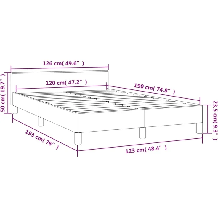 vidaXL Bettgestell ohne Matratze Dunkelgrün 120x190 cm Samt 379550 – Bild 8