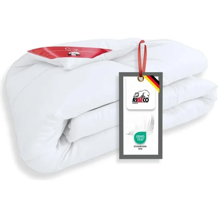 RIBECO Daunenbettdecke Johanna, Füllung: 80% Daunen, 20% Federn, Bezug: Baumwolle, Naturprodukt zum TOP-Preis!