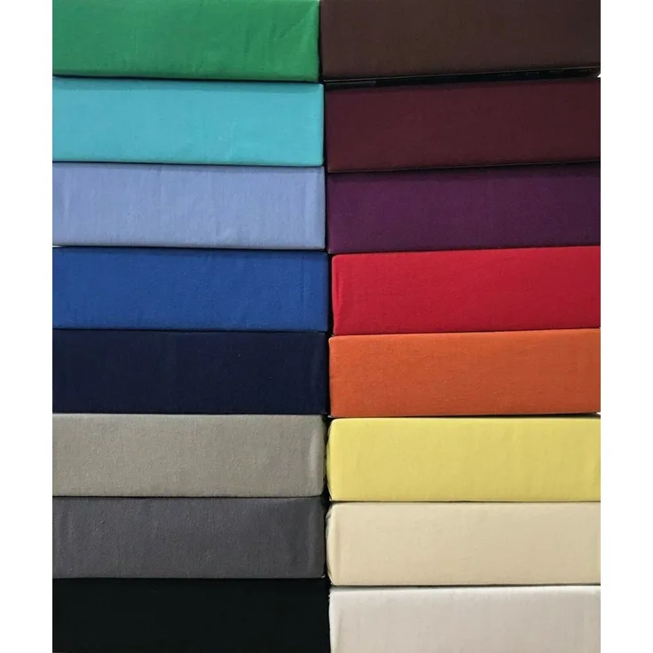 Visaggio Spannbettlaken Jersey Spannbetttuch aus 100% Baumwolle Bettlaken, Jersey, Gummizug: rundum, Spannbettlaken, Steghöhe 25 cm