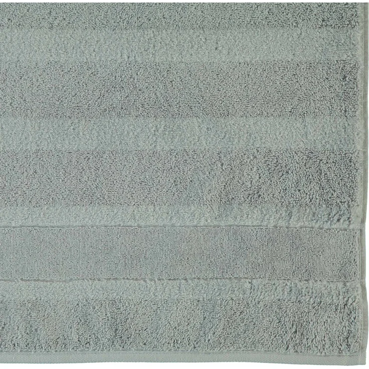 CAWÖ Gästetuch, 3er Pack - Noblesse2, Walkfrottier, Velours-Streifen, Baumwolle, einfarbig Platin 30x50cm – Bild 3