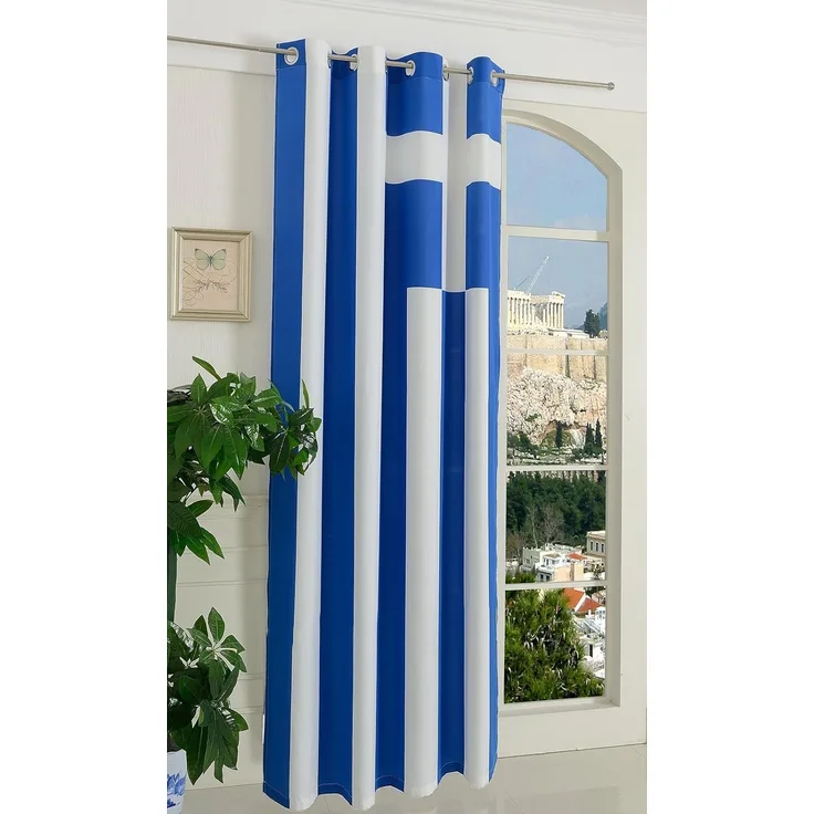Gardinenbox Gardine, Ösen (1 St), blickdicht, Flagge HxB 245x140 cm Fußball Fan Flag Banner Landesfarben