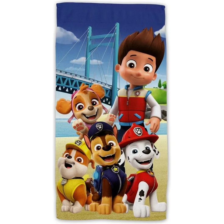 PAW PATROL Strandtuch Baumwolle Strandtuch Frottee Badetuch mit Premium Druck, 70x140 cm