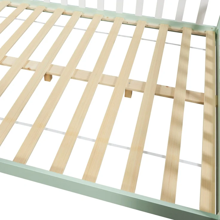 Hausbett Hesel mit Rausfallschutz 140x200cm Mintgrün [en. casa] – Bild 5