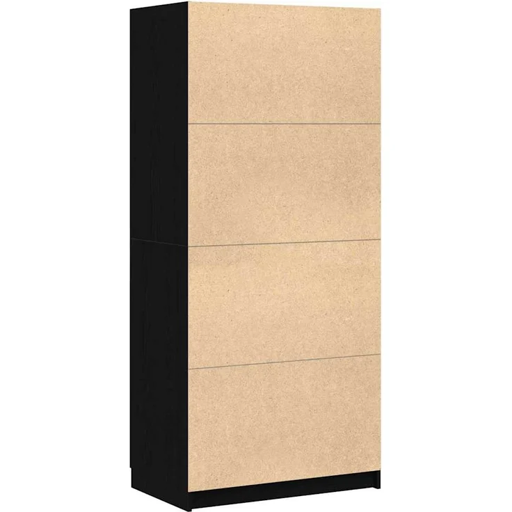 vidaXL Kleiderschrank mit Tür Schwarz Eichen-Optik 80 x 50,5 x 180 cm 3333855 – Bild 7