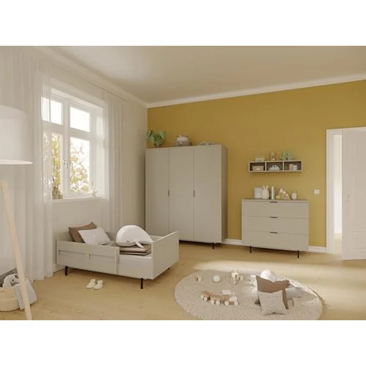 Germania Sicherheitsset 7029-186 GW-Tomino, in Steingrau, passend zum Kinderbett 7026, 139 x 31 x 79 cm (BxHxT) – Bild 3